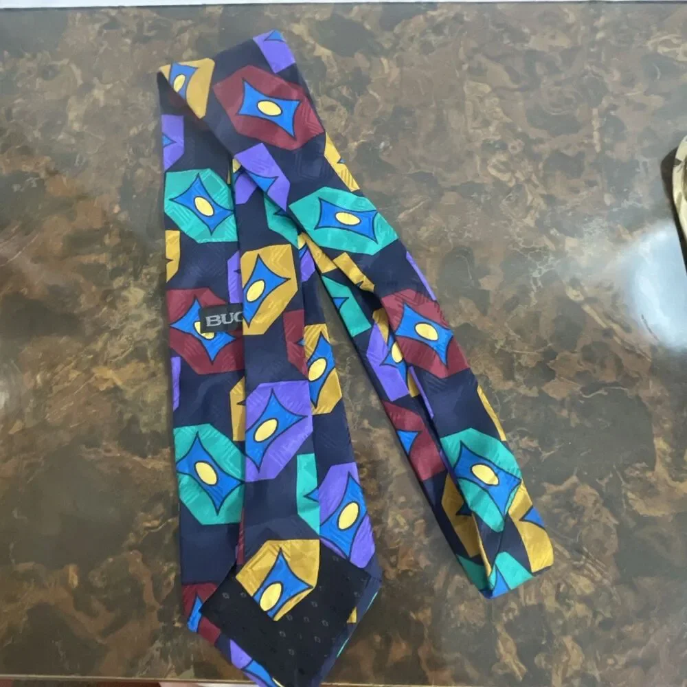 Bugatti Mens Silk Dress Tie Business Shirt Accessory Silk Dad Gift USA Made